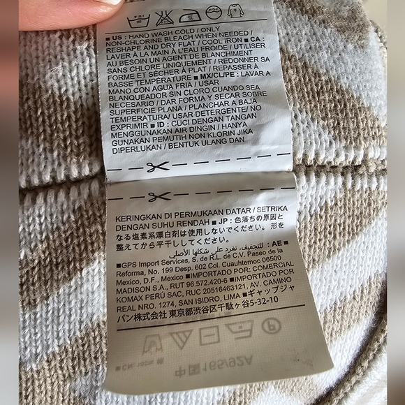 Tan Tribal Sweater Poncho - Picture 2 of 6